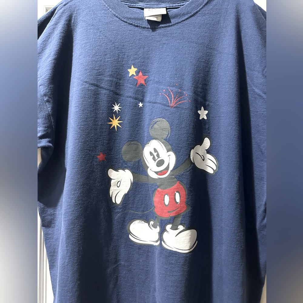 90s Disney Blue Mickey Mouse Short Sleeve Tee - Picture 2 of 7